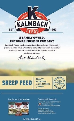 Kalmbach Feeds 15% Textured Ewe Maintainer Sheep Feed， 50-lb bag