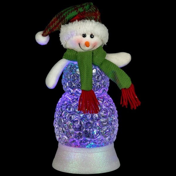 LED Lighted Acrylic Snowman Christmas Snow Globe