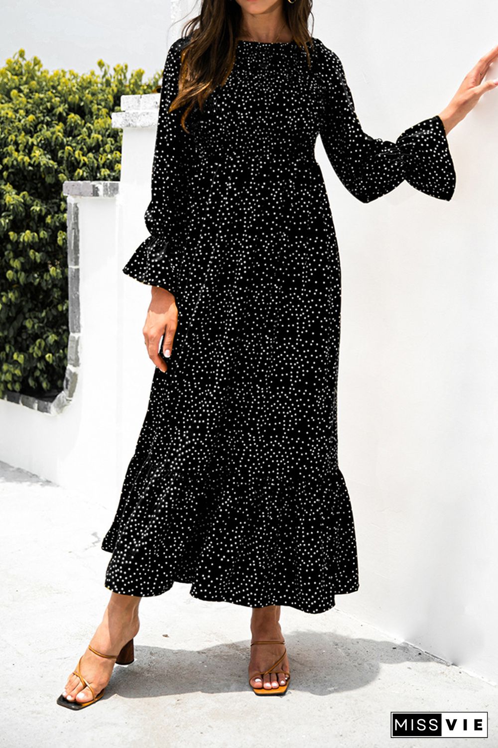 Floral Print Long Sleeve Dress Women Wholesale