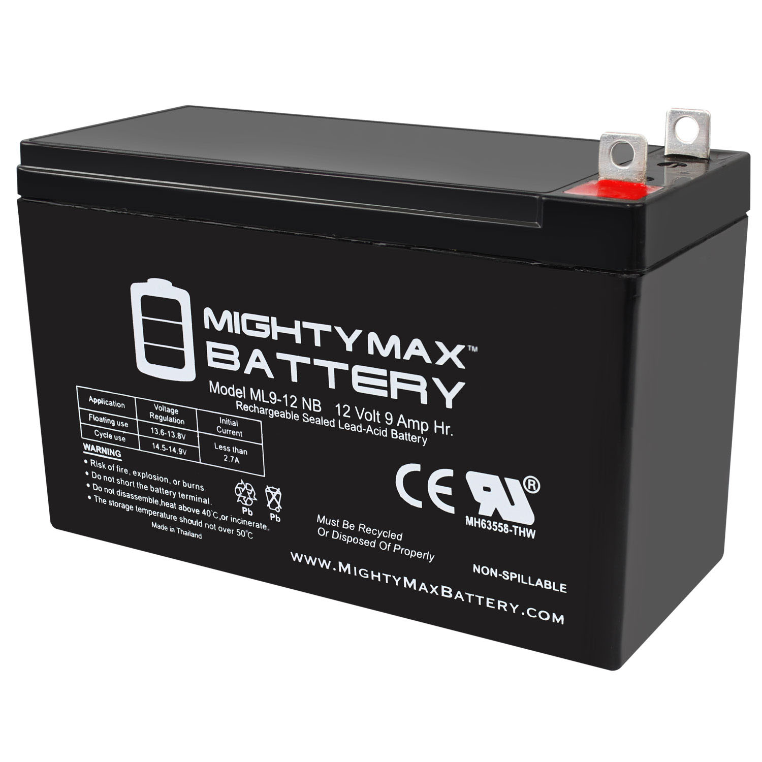 12V 9AH SLA Replacement Battery for DW 8000 Watt Portable Generator