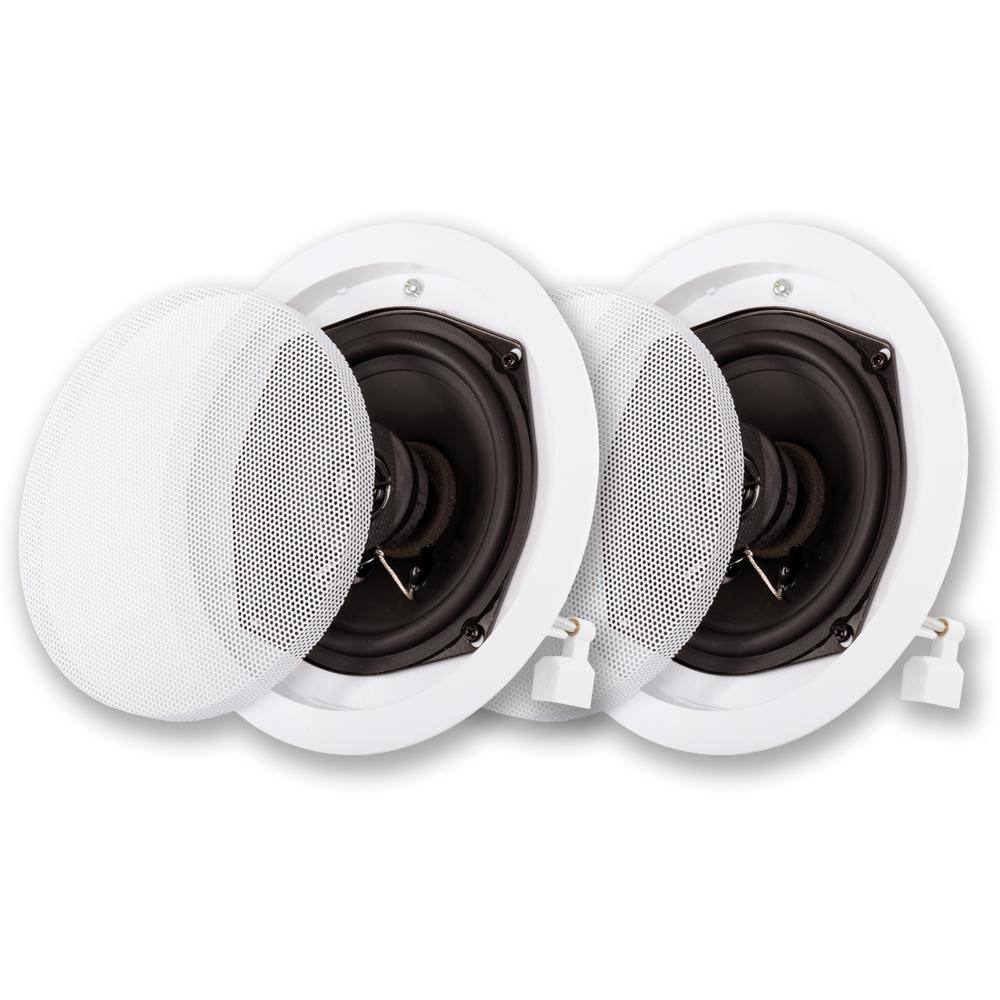 Acoustic Audio by Goldwood In-Ceiling Speaker Pair 2 Way Home Theater Surround Sound R-191