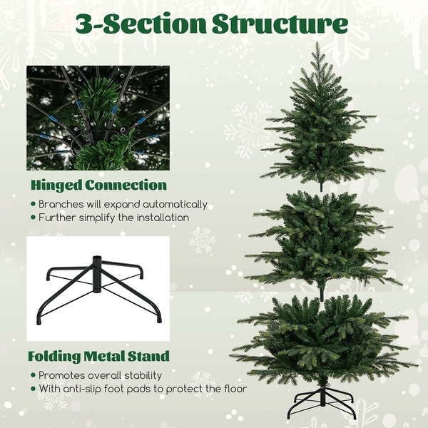 Costway 6/7.5/9 FT Artificial Christmas Tree with 714/1162/1770 Branch