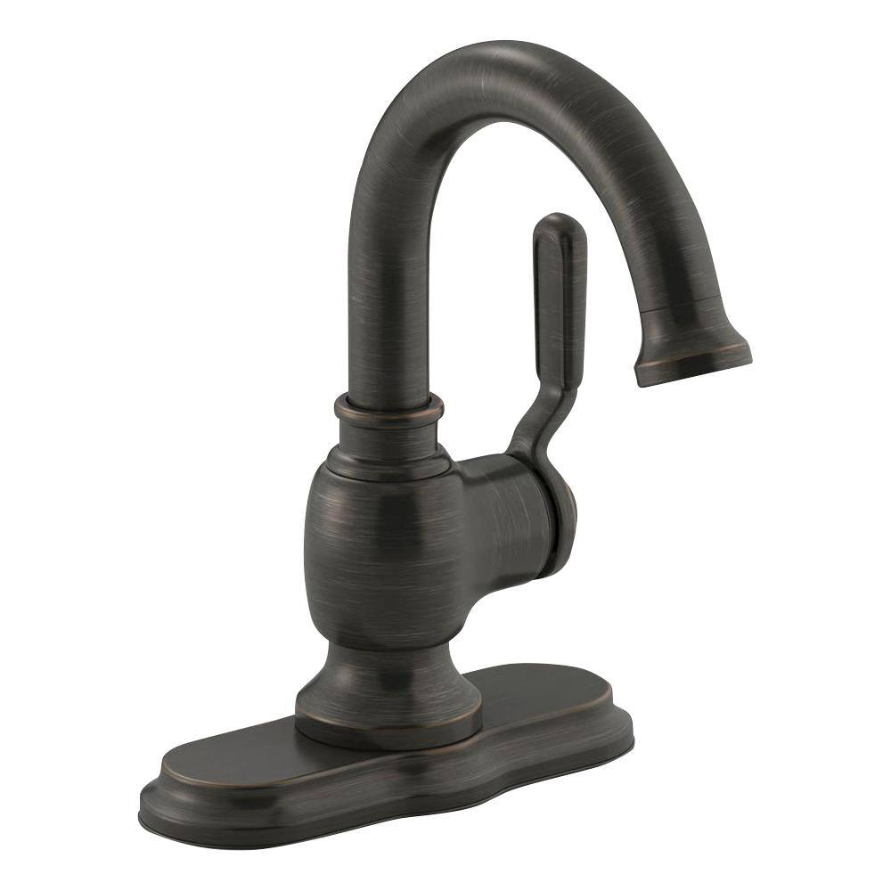 KOHLER Worth Single Hole Single-Handle Bathroom Faucet in Oil Rubbed Bronze K-R76255-4D-2BZ