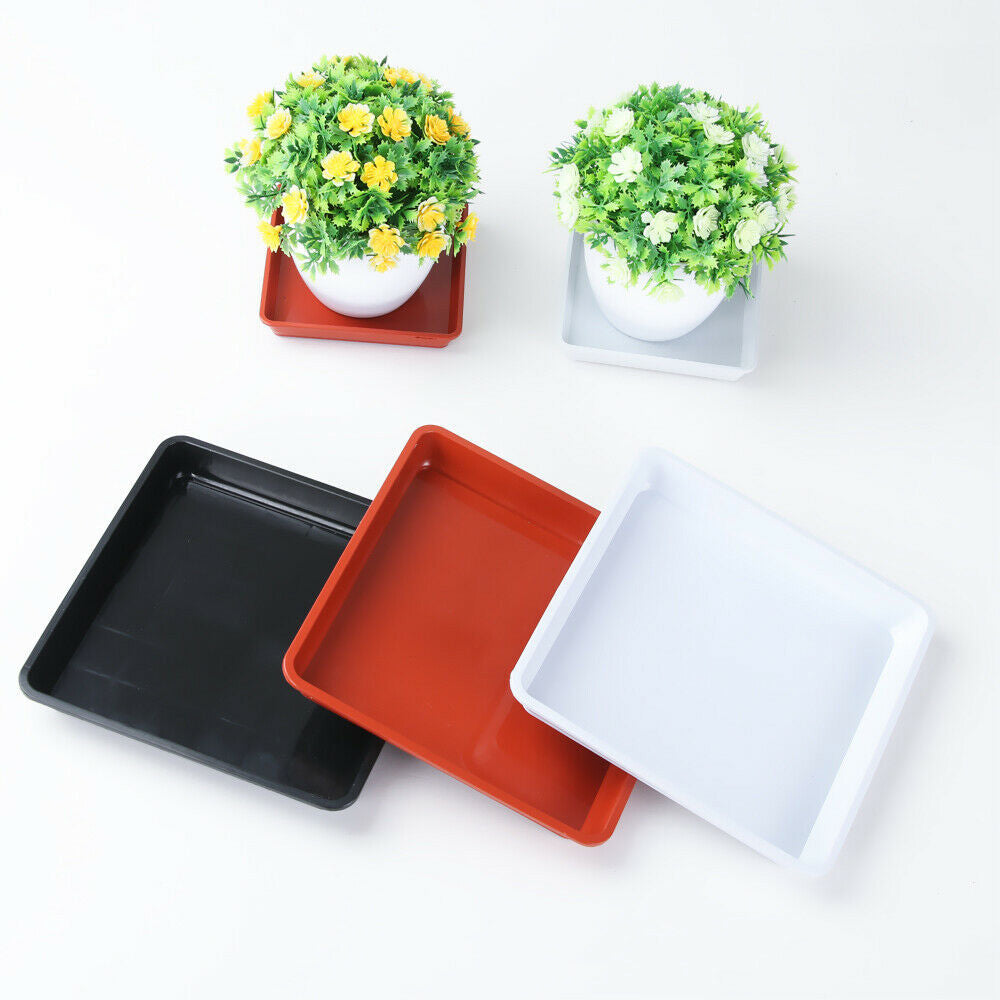 Deformation-resistant Indoor Home Outdoor Square Garden Supplies Planter Tray Drip Tray Flower Pot Tray RED 18 X 18CM