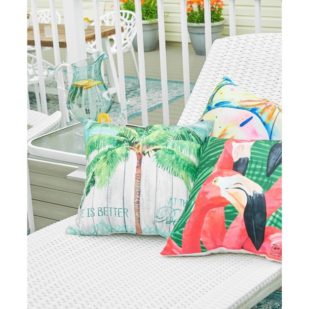 X 18 quot At The Beach Coastal Indoor outdoor Decorative Throw Pillow