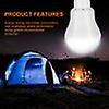 Led Solar Light Rechargeable Energy Outdoor Camping Bulb Lamp