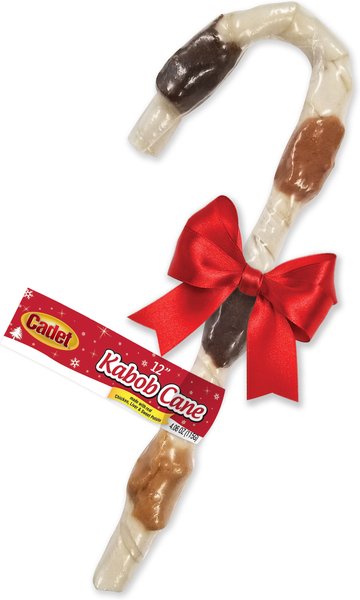 Cadet Premium Grade Holiday Cane Beefhide Kabob Dog Treat