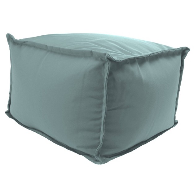 X 25 quot X 17 quot Outdoor Bean Filled Pouf ottoman In Sunbrella Cast Mist Jordan Manufacturing