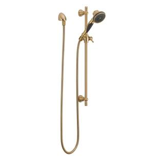 Delta 3-Spray Patterns Wall Mount Handheld Shower Head 1.75 GPM in Champagne Bronze 53021-CZ-PK