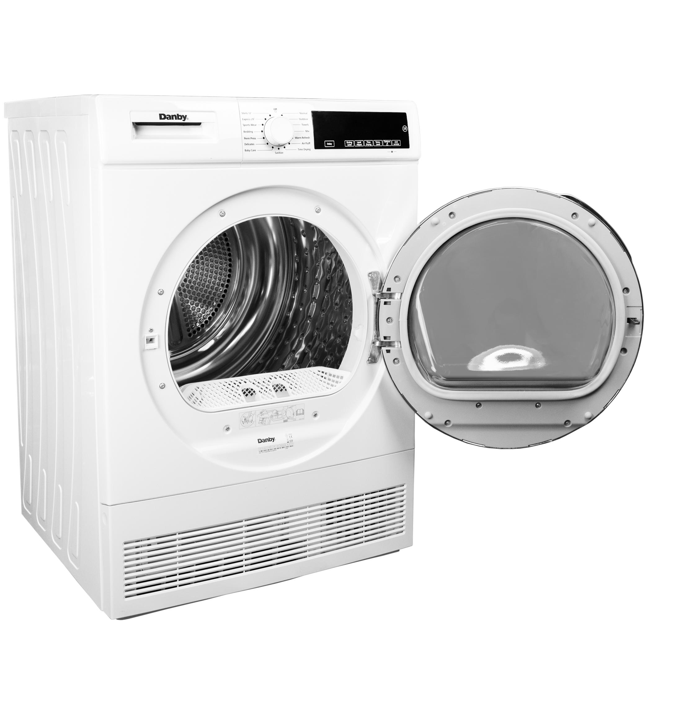 Danby DDY040D4WDB Danby 24-Inch, 4.0 Cu Ft. Compact Condensing Sensor Dryer In White With Stacking Kit