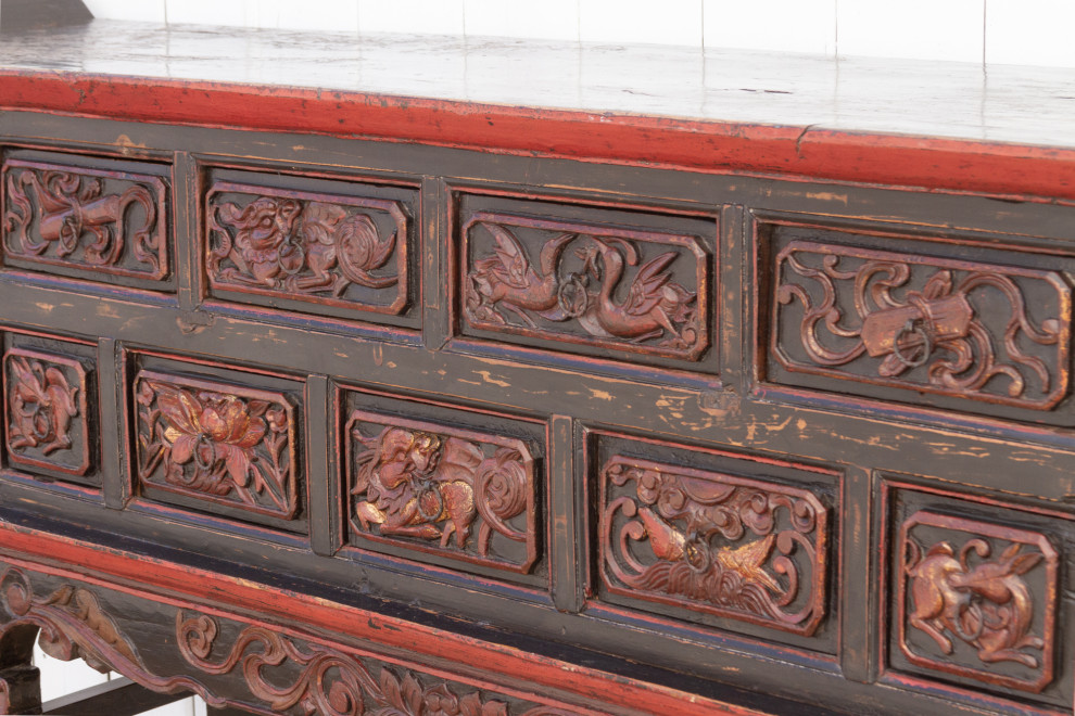 Antique Chinese Black  ampGilt Console   Asian   Console Tables   by De cor  Houzz