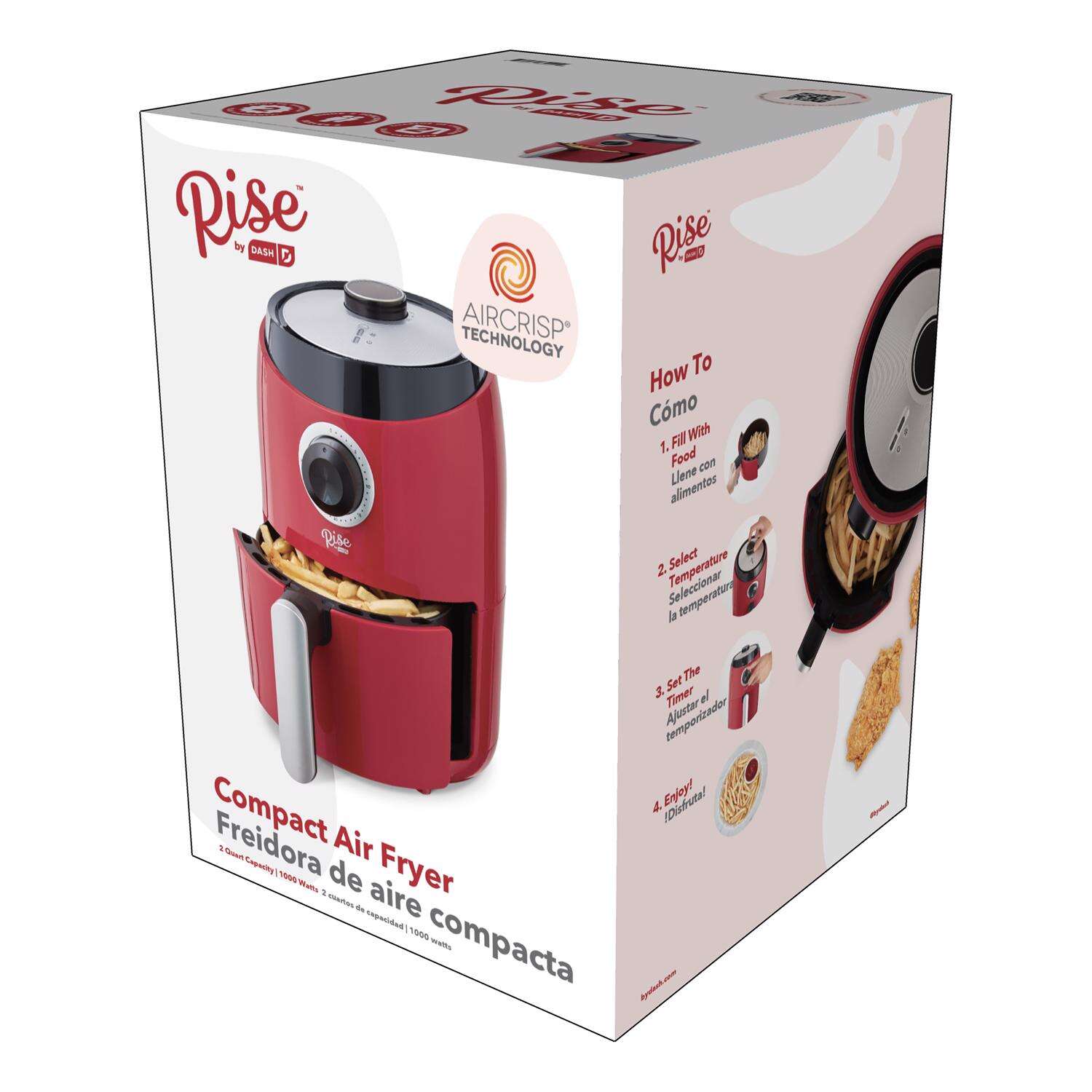 Rise by Dash Red 2 qt Air Fryer