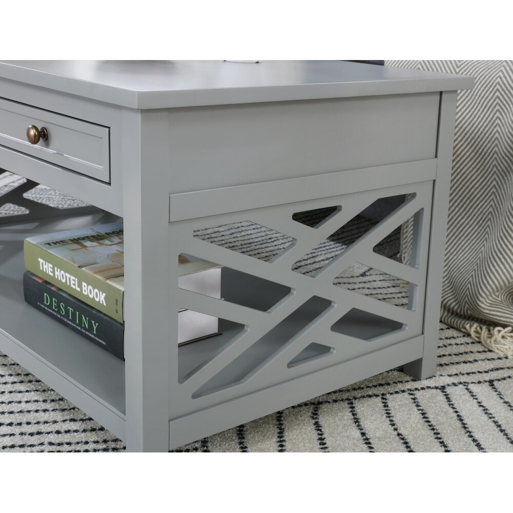 Porch   Den Altadena 3 piece Coffee and End Table Set with Drawers