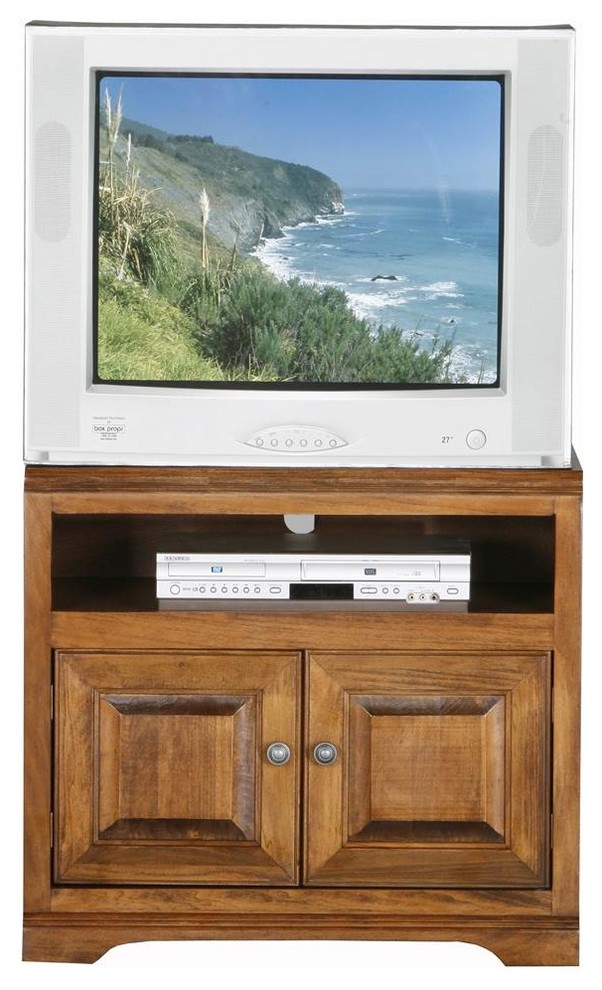 2 Door Wooden TV Cart (Havana Gold)   Transitional   Entertainment Centers And Tv Stands   by Eagle Furniture  Houzz