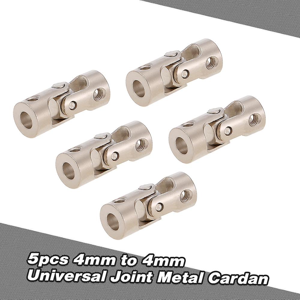 5pcs Stainless Steel 4 To 4mm Full Metal Universal Joint Cardan Couplings For Rc Car And Boat D90 Scx10 Rc4wd Red