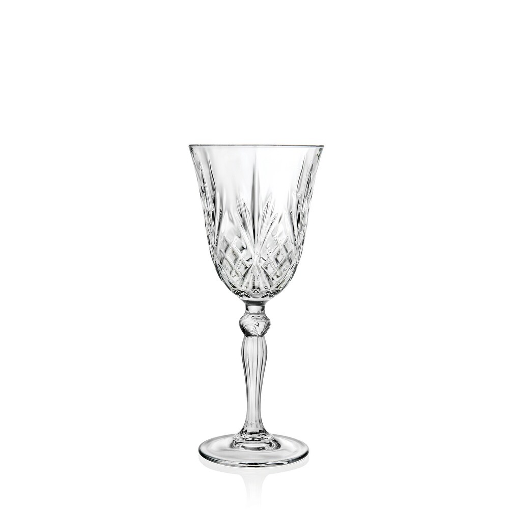 Majestic Gifts Inc. Crystal like Glass Wine Goblets  7 Oz. Set/6   7.5\