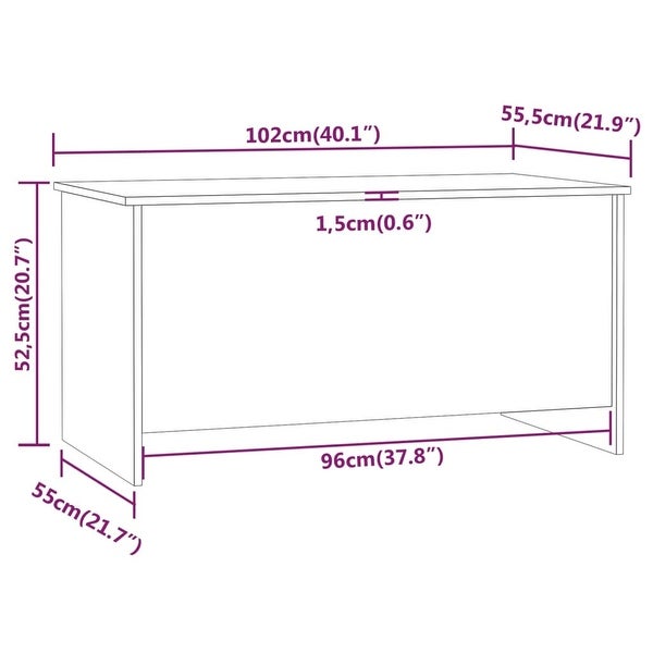 vidaXL Coffee Table multi color 40.2