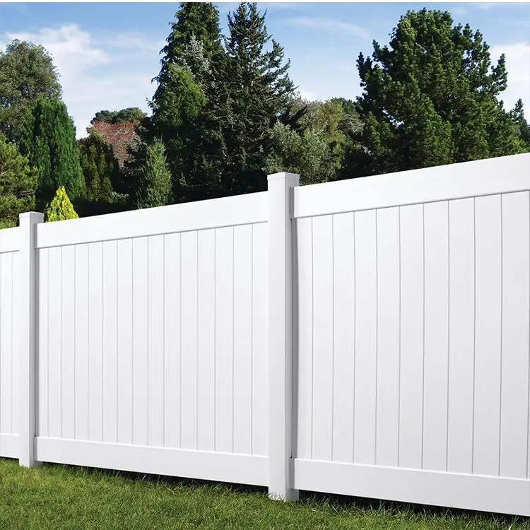 Hot Sale 6' x 8' White PVC Privacy Fence panel fencing trellis gates