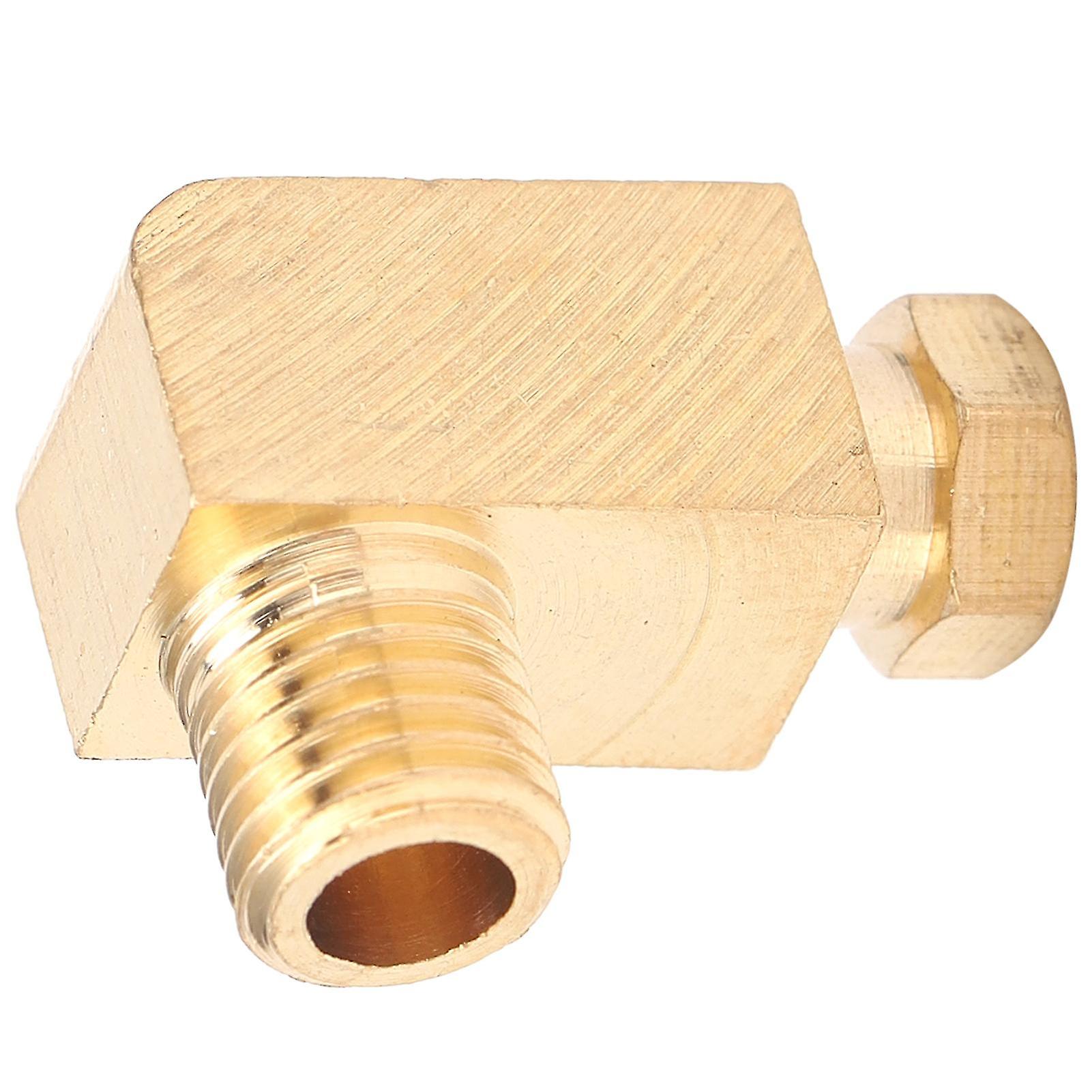 Brass 90 Degree Elbow Compression Tube Pipe Fitting Connector Adapter for Oil Lubrication SystemPL408 4mm / 0.16in M8 x 1