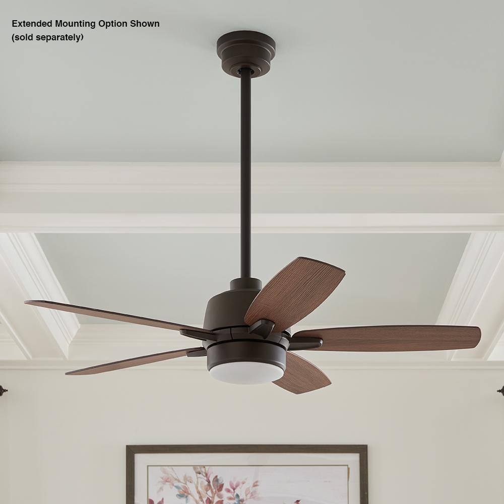 Home Decorators Collection Fawndale 46 in. Indoor Integrated LED Bronze Ceiling Fan with Light Kit 5 Reversible Blades and Remote Control 52021