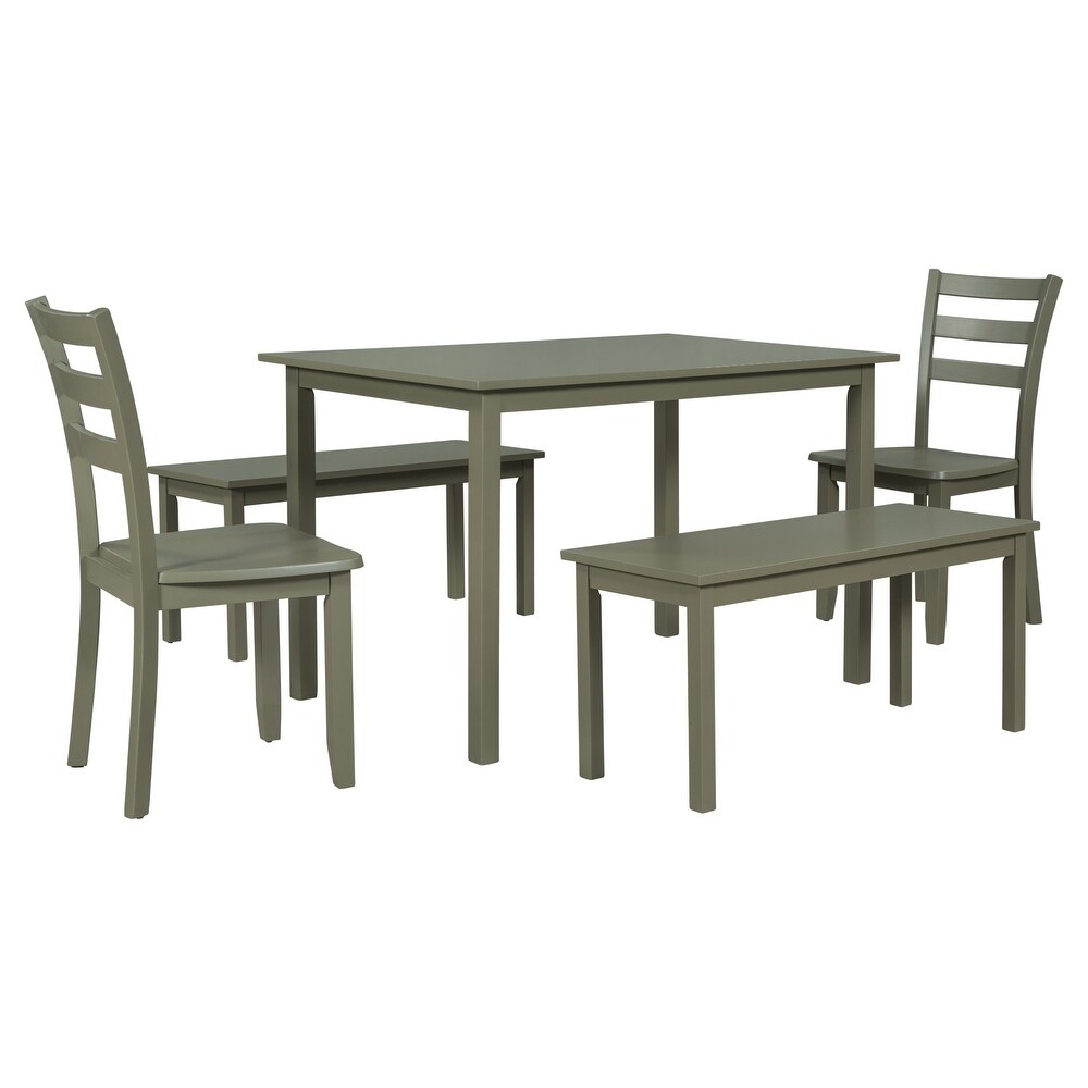 Emily 6   Person Farmhouse Rustic Style Dining Set