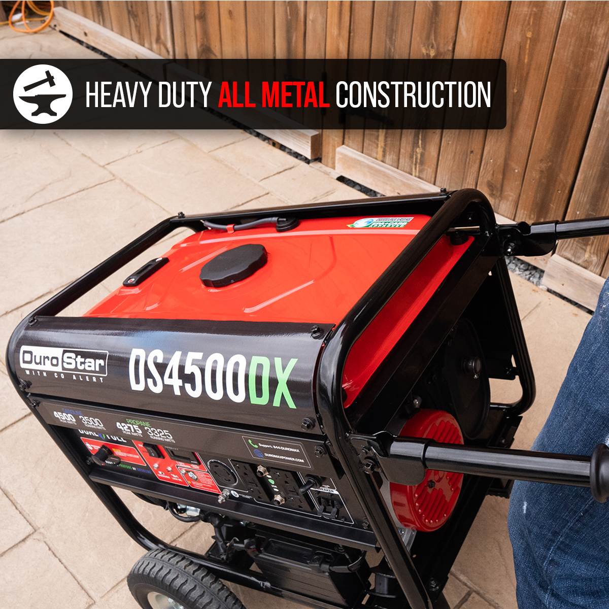 4,500 Watt Dual Fuel Portable Generator w/ CO Alert