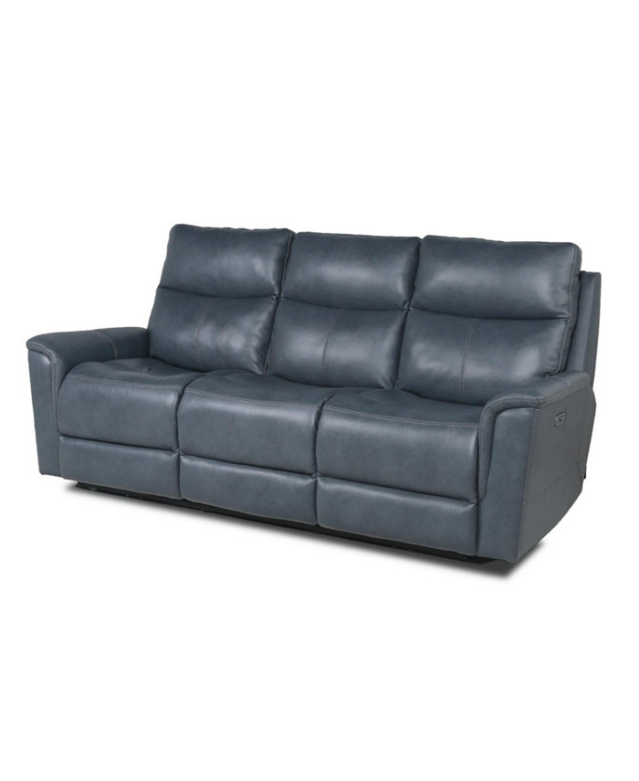 Nice Link Drake 86 Leather with Power Headrest and Footrest Reclining Sofa