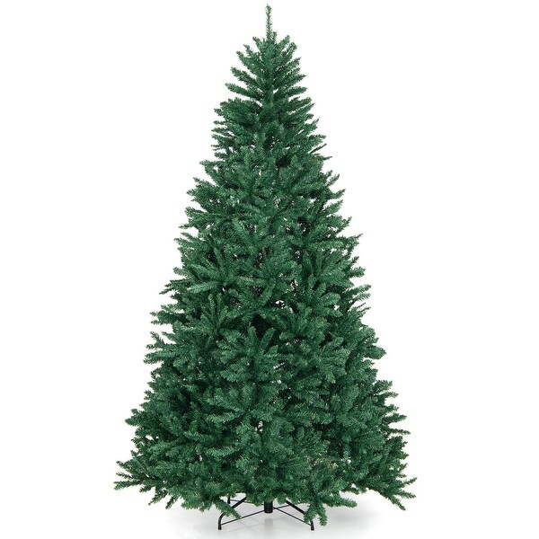 Costway 7.5FT Hinged Christmas Tree Unlit Artificial Xmas Decoration