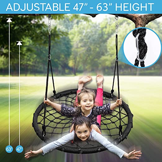 SereneLife Swing for Kids Outdoor， 40” Round Saucer Swing for Tree