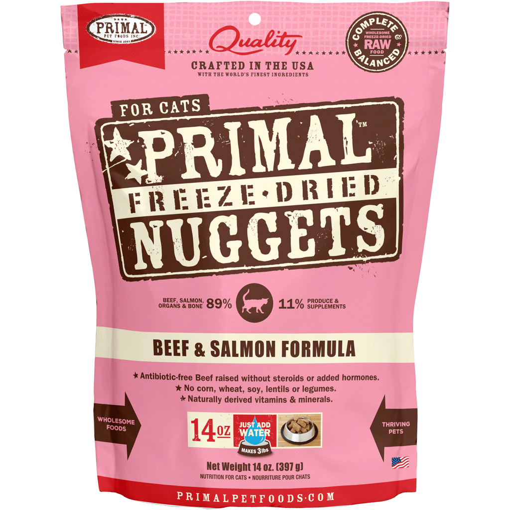 Primal Freeze-Dried Beef and Salmon Formula Cat Food - 14oz