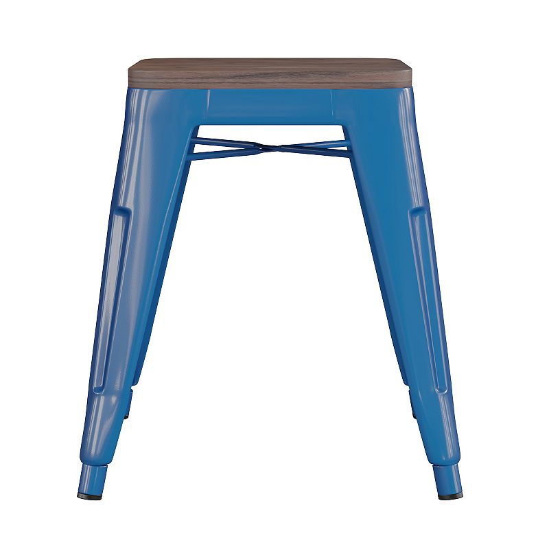 Flash Furniture Kai Royal Blue Backless Table Height Stool 4-piece Set