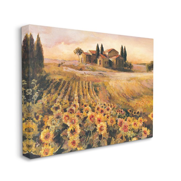 Stupell Industries Italian Villa Autumn Sunflower Field Yellow Green