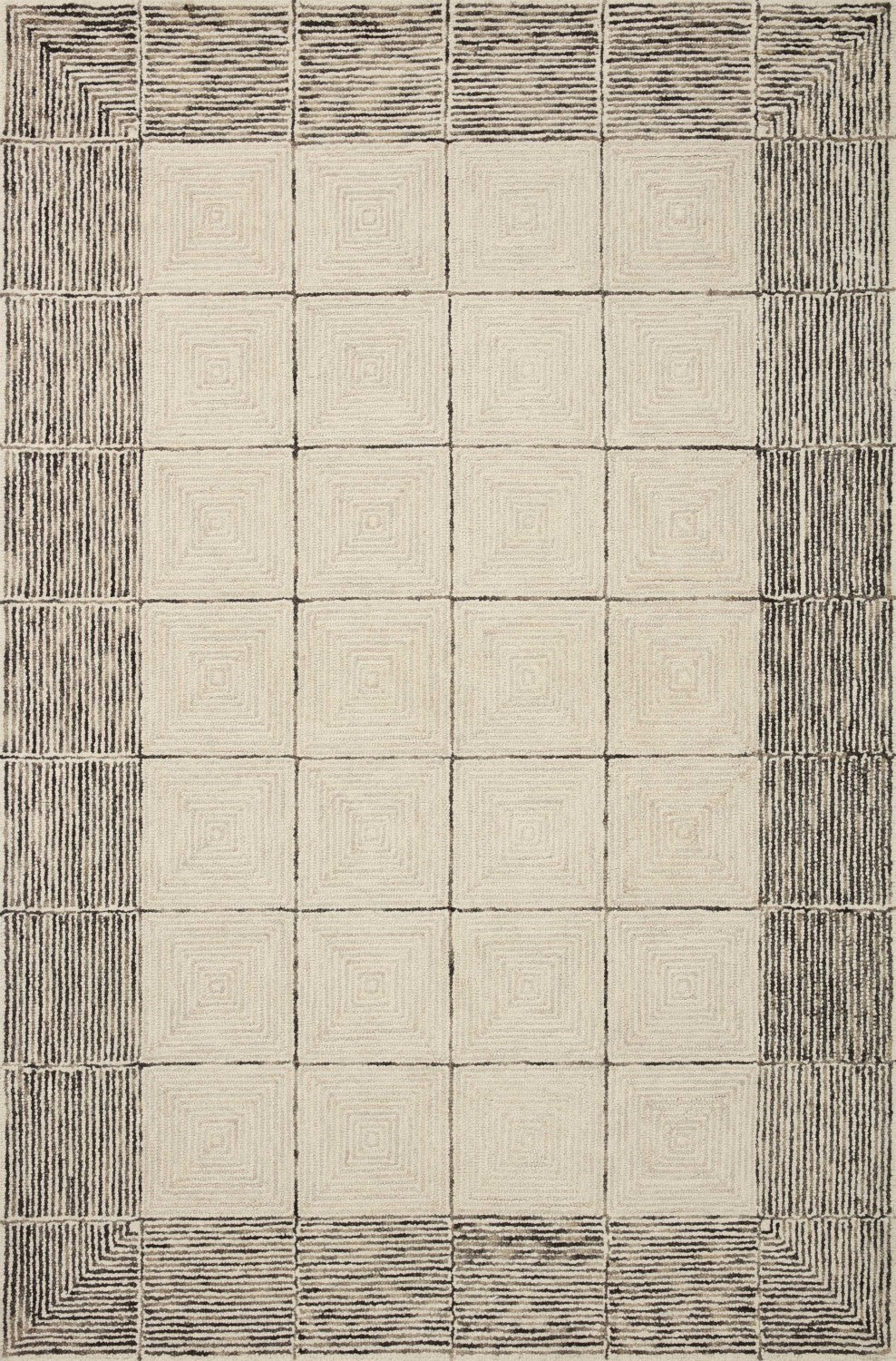 Francis Hooked Cream/Black Rug