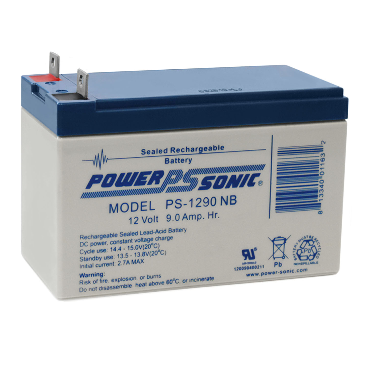 PS-1290NB 12V 9AH SLA Replacement Battery for DeWalt DXGNR7000 Portable Generator