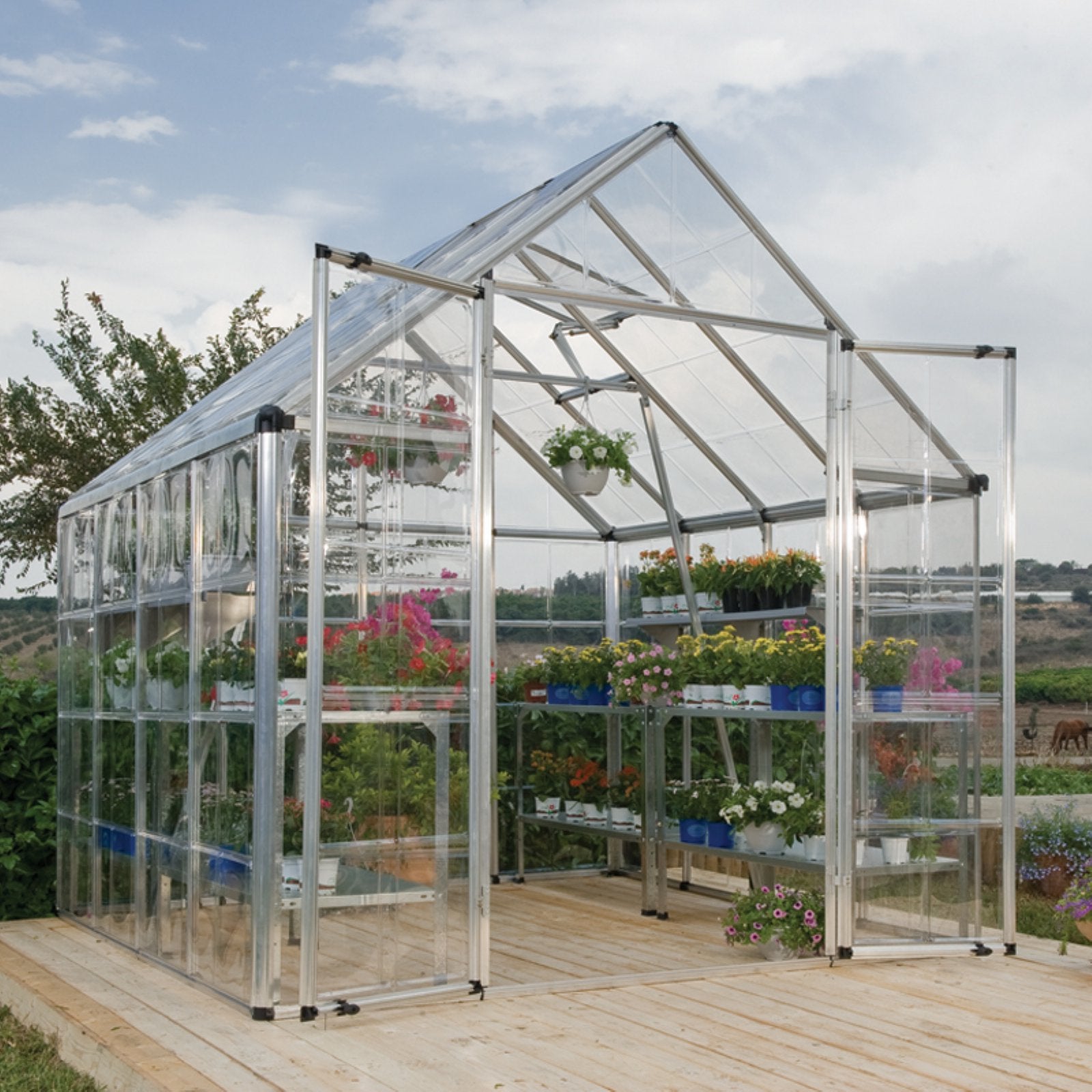 Palram Snap & Grow - 8' x 8' - Clear - Walk-In Greenhouse