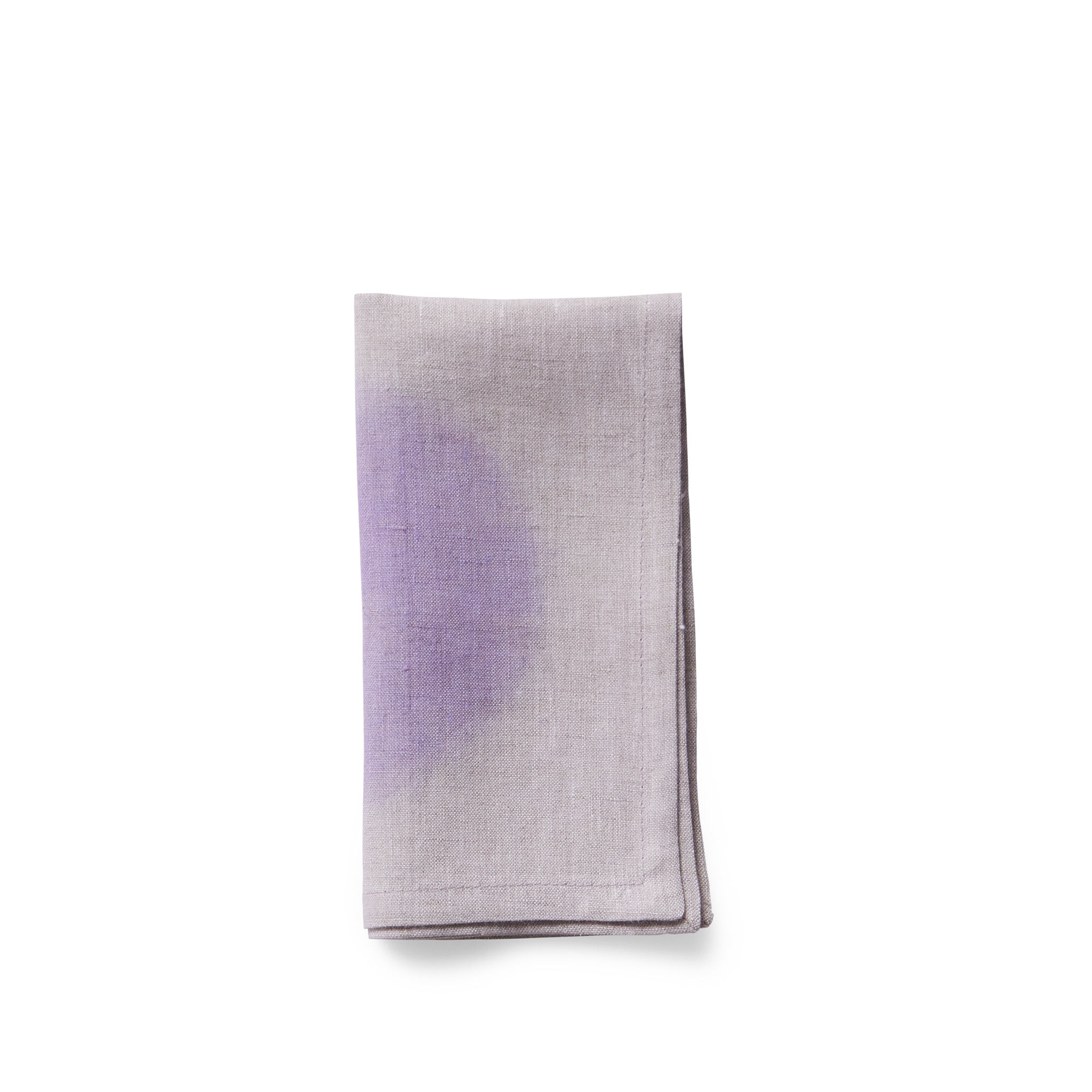 Hand-Painted Linen Napkin in Dusk Circle