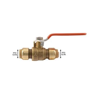 SharkBite 12 in. Push-to-Connect Brass Ball Valve Pro Pack (3-Pack) 22222LFJ3