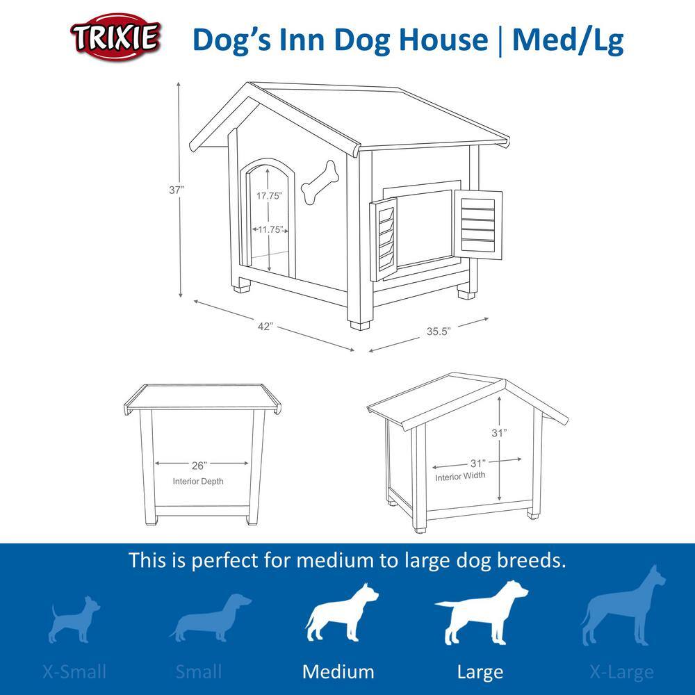 TRIXIE Dog's Inn Dog House in Blue/White 39513