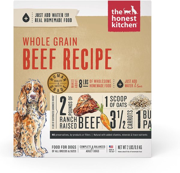 The Honest Kitchen Whole Grain Beef Recipe Dehydrated Dog Food