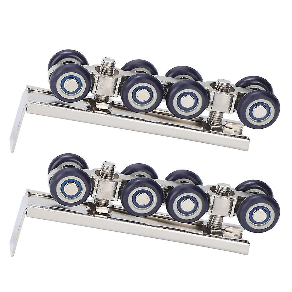 Sturdy 8 Wheels Door Track Pulley Hanging Wheel Home Sliding Door Hardware Accessories