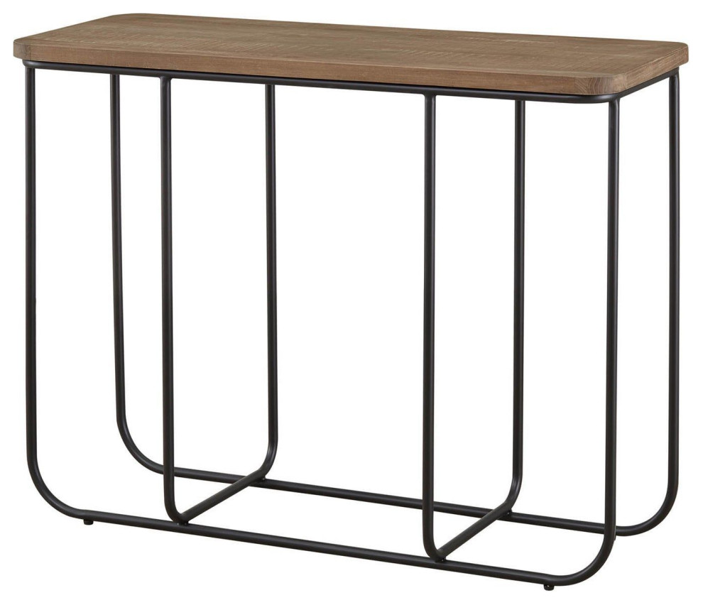 Preston Console  Brown   Industrial   Console Tables   by LH Imports  Houzz