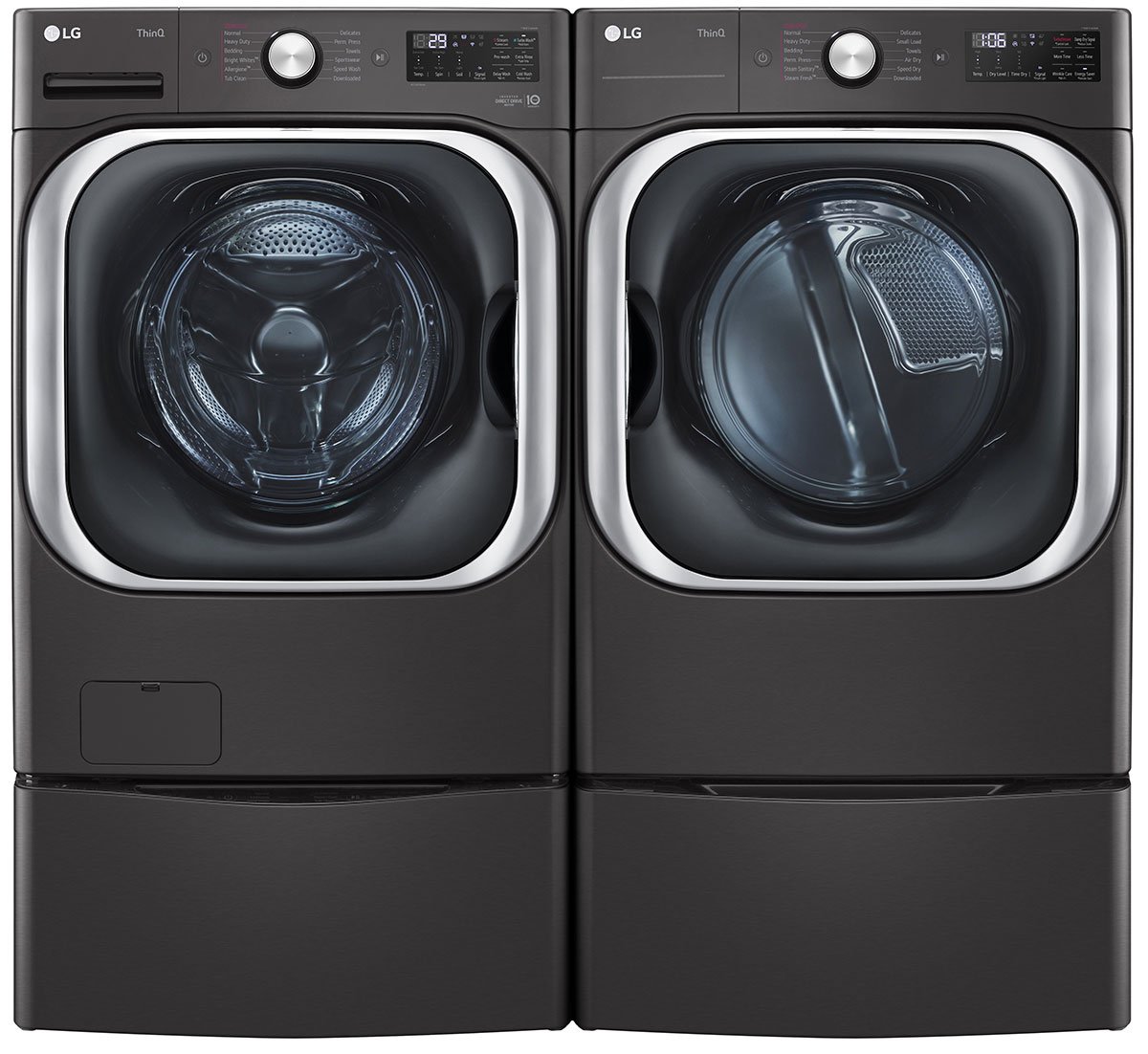 LG 9 Cu. Ft. Black Steel Front Load Electric Dryer With TurboSteam And Built-In Intelligence