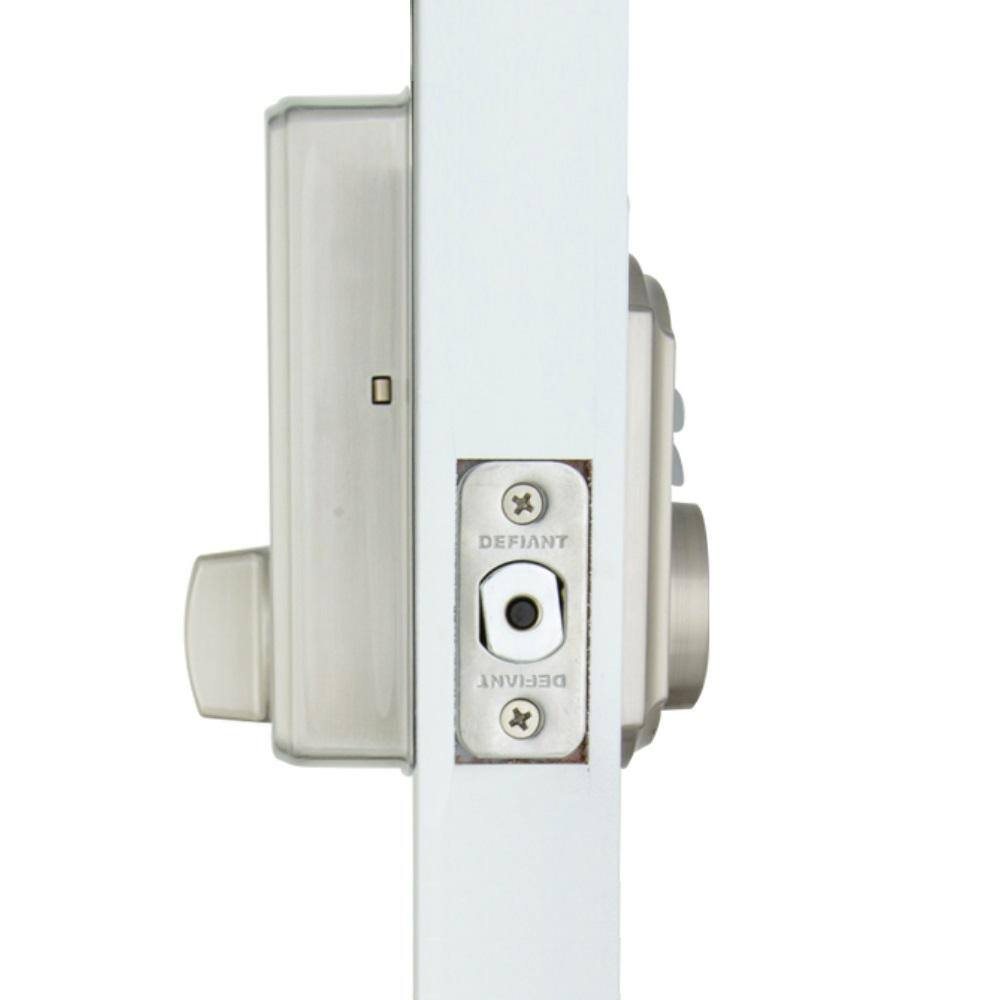 Defiant Castle Satin Nickel Single Cylinder Electronic Keypad Deadbolt GA7X2D01AA