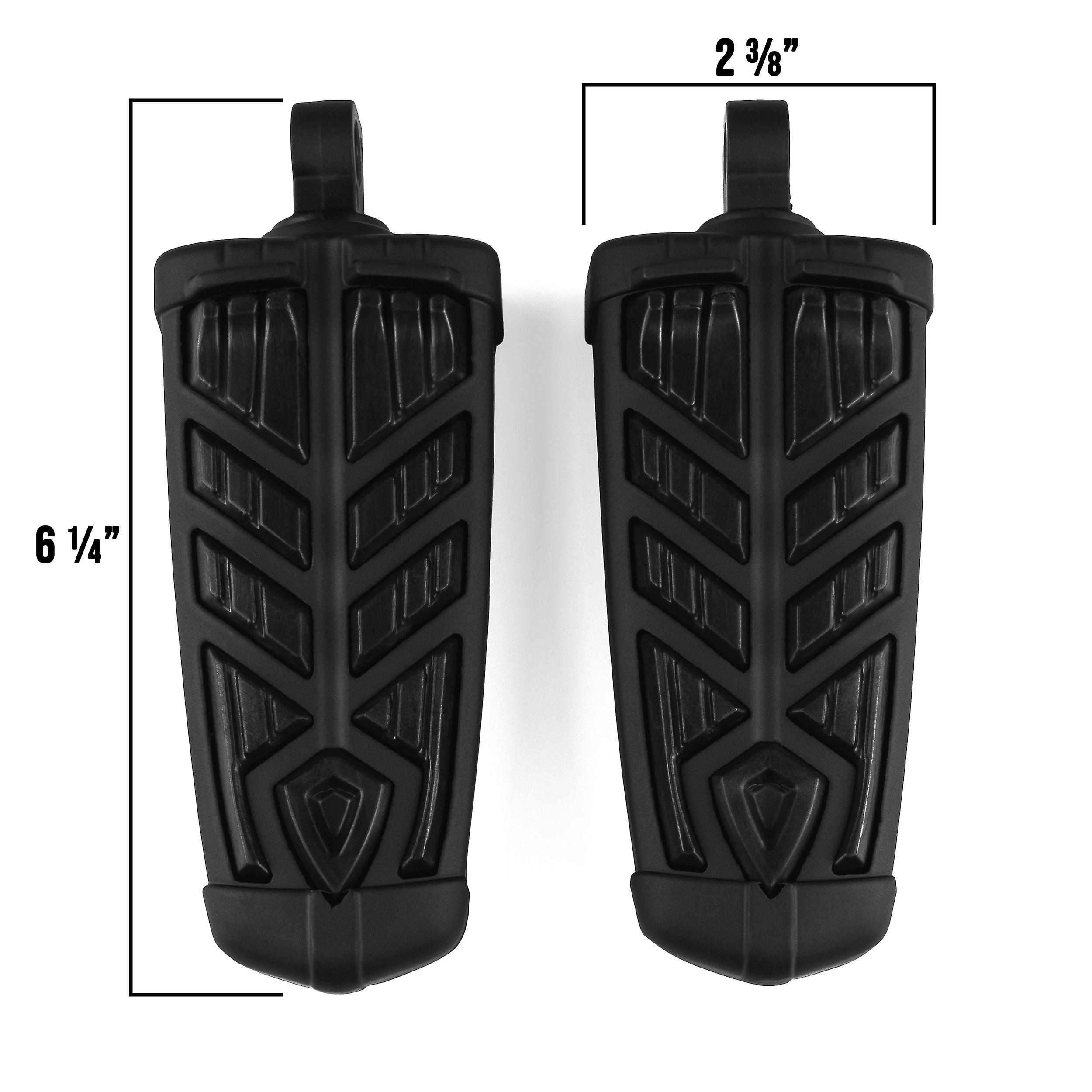 Spear Foot Pegs， Black， Foot Control Component， 1 Pair， Compatible with Harley Davidson FLHTCUSE CVO Ultra Classic Electra Glide 2006-2013