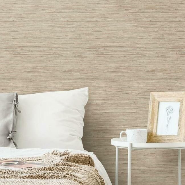 Faux Weave Grasscloth Peel & Stick Wallpaper in Terracotta