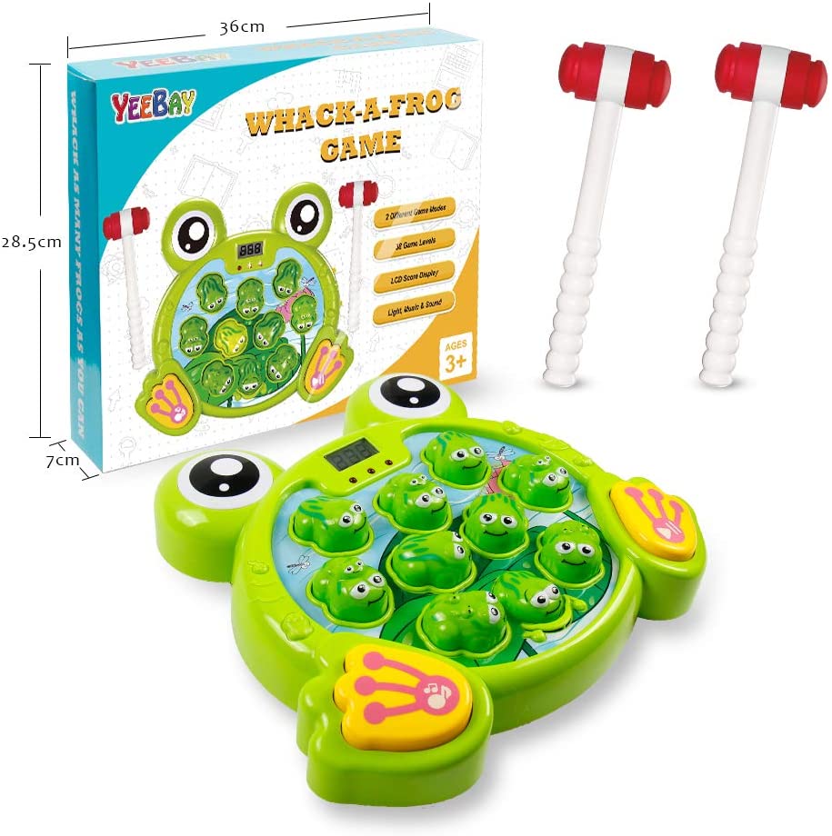 YEEBAY Interactive Whack A Frog Game， Learning， Active， Early Developmental Toy