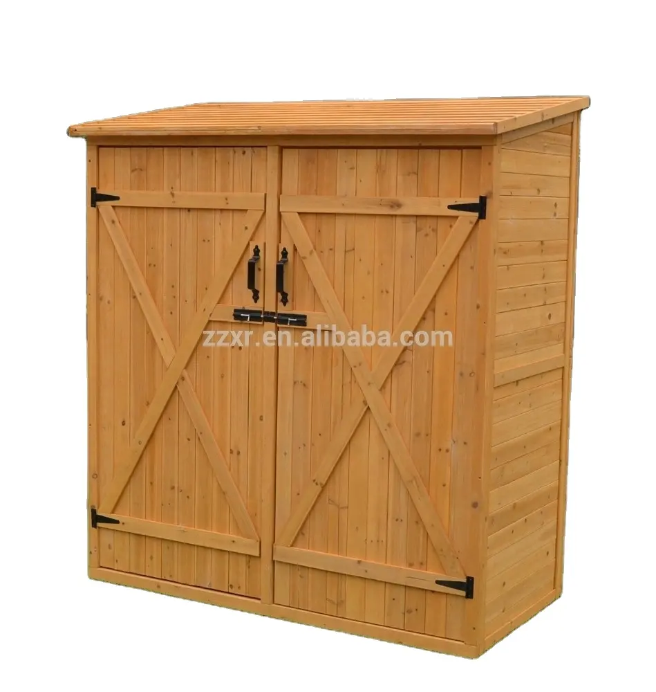 XRWS 6602 Outdoor  Storage Shed With BSCI Garden Storage Sale For Garden Wood Shed Wooden Storage Box Wood Shed with Chimni