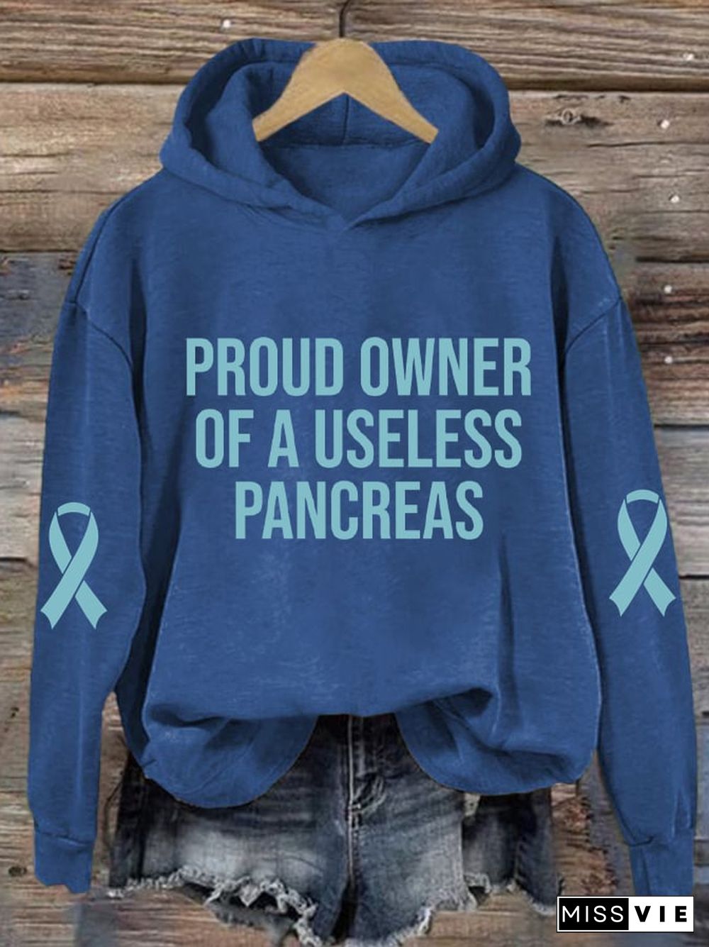 Women's Proud Owner of a Useless Pancreas Printed Casual Hoodie