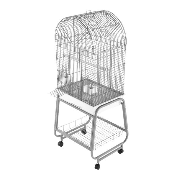 A and E Cage Co. Seneca Dometop Bird Cage-Black