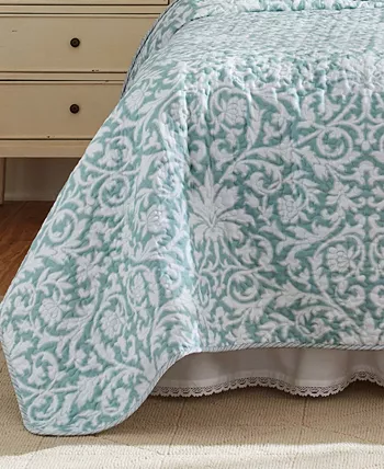 Laura Ashley Mia Cotton Reversible 3 Piece Quilt Set， Full Queen